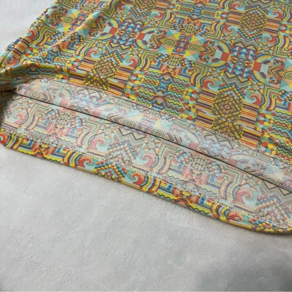 LulaRoe Womens Shirt Dress Small Geo Multi Fitted Boho Tribal Stretchy Summer - Picture 12 of 17